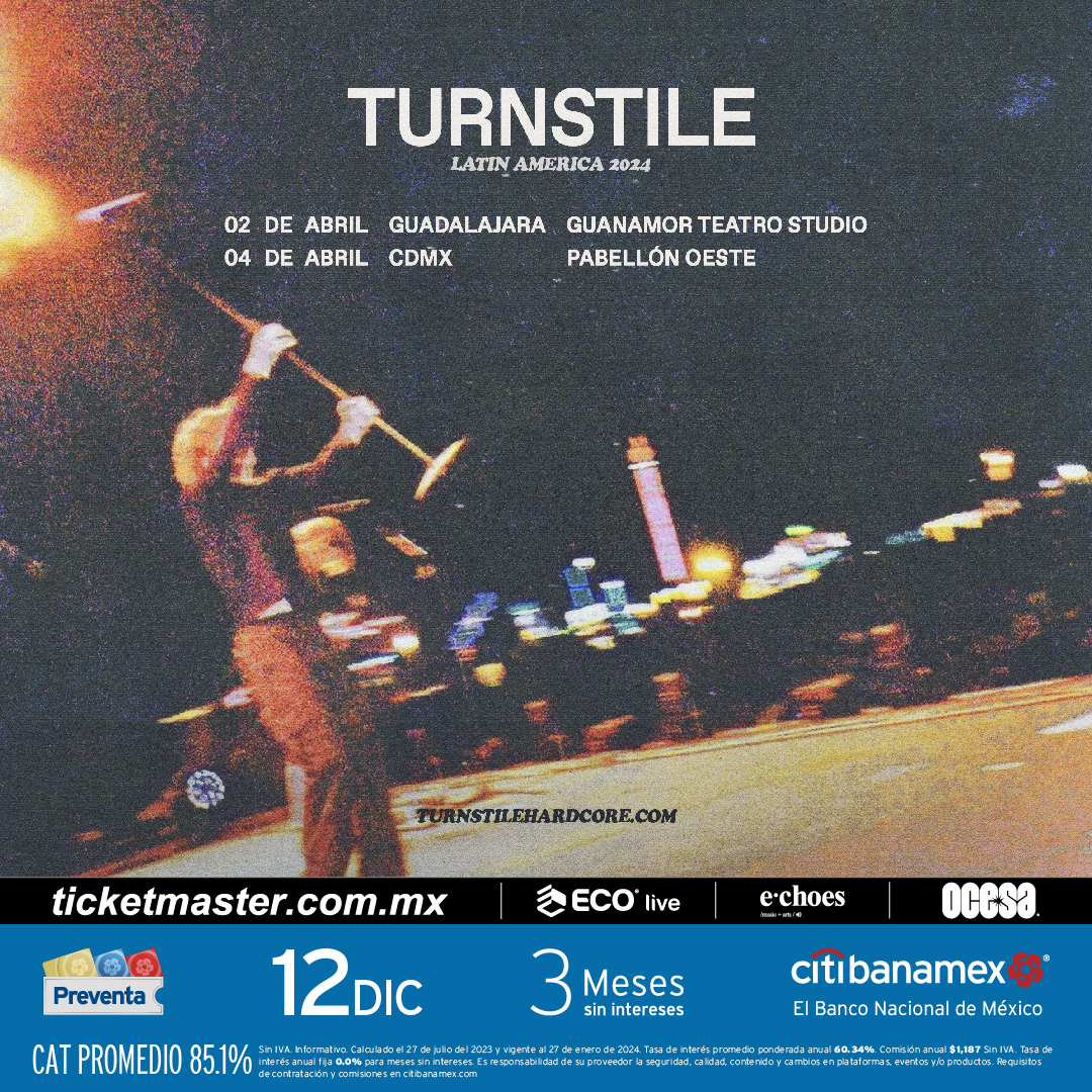 Turnstile en la CDMX