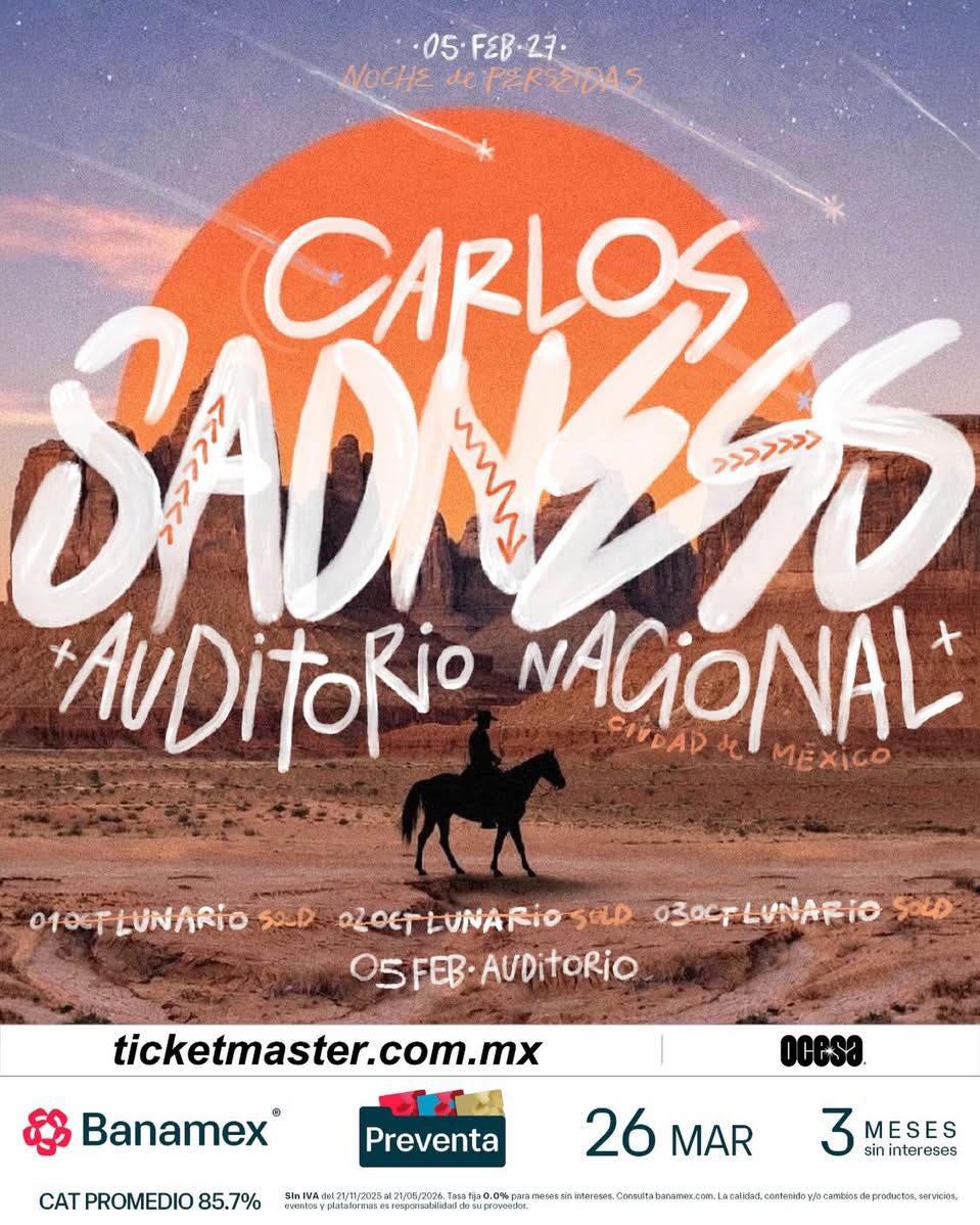 Carlos Sadness Auditorio Nacional 2027